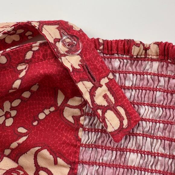 Free People Laters Baby Floral Midi Dress in Red Size XS - Picture 8 of 16